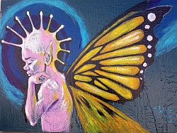 Original butterfly impressionistic sold for $1,000